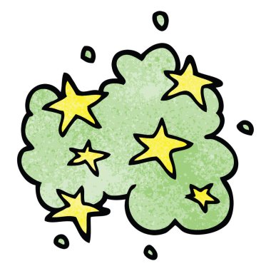 çizgi film yıldız, vektör çizim doodle