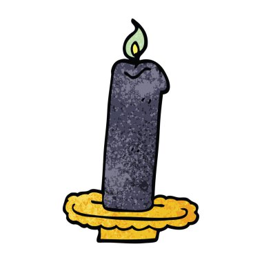 çizgi film doodle yanan Cadılar Bayramı mum