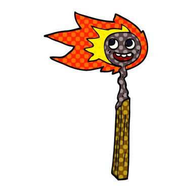 çizgi film doodle yanmış maç