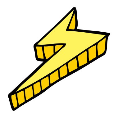 çizgi film doodle dekoratif şimşek