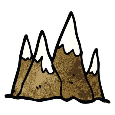 çizgi film doodle dağ