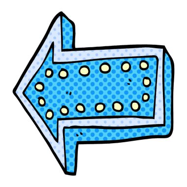 çizgi film doodle ok işaret yönünü