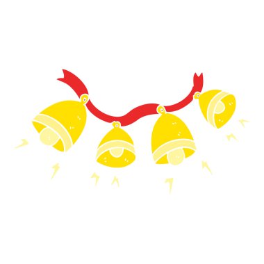 jingle bells düz renkli çizimi