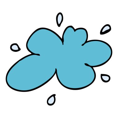 çizgi film doodle su sıçrama