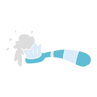 çizgi film doodle diş fırçası ve diş Yapıştır