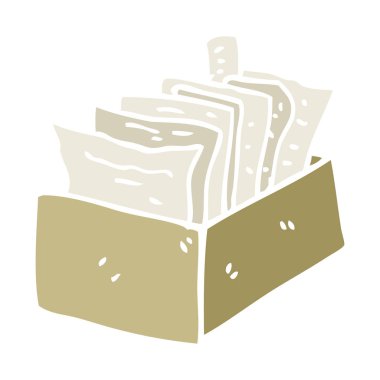 çizgi film kutusu dosyaların doodle