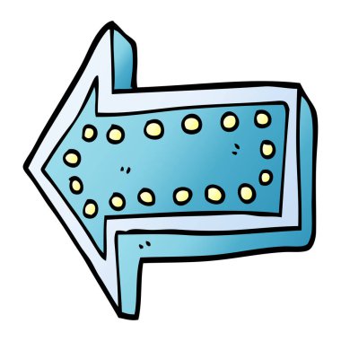 çizgi film doodle ok işaret yönünü