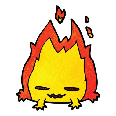 çizgi film doodle yangın iblis