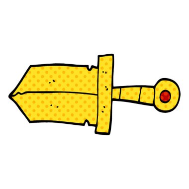 çizgi film doodle hançer, vektör çizim