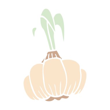 çizgi film doodle çimlenme sarımsak