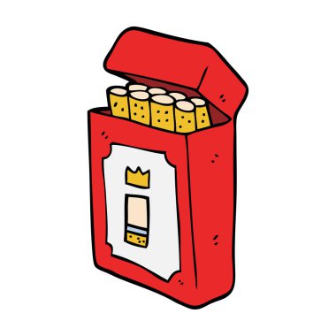 çizgi film doodle paket sigara