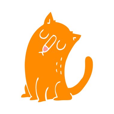 çizgi film doodle komik kedi