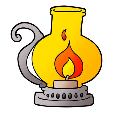 çizgi film doodle fener, vektör çizim