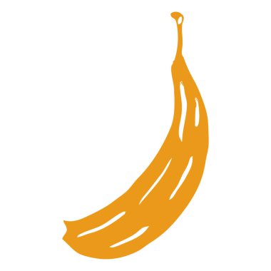 çizgi film doodle muz, vektör çizim