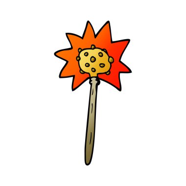 çizgi film doodle çekiç, vektör çizim