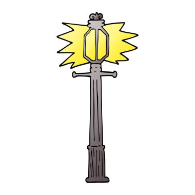 vektör degrade illüstrasyon karikatür sokak lambası