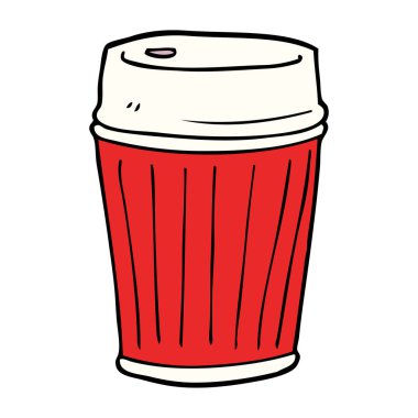 çizgi film doodle kahve almak