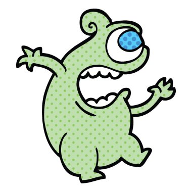 çizgi roman tarzı çizgi film yeşil uzaylı