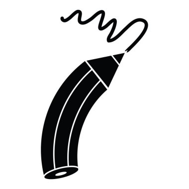 bir çizgi çekerek bir kalem simge tasarlamak vektör