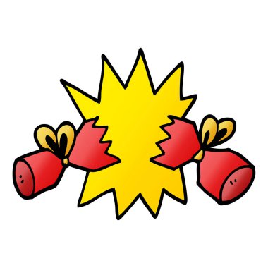 çizgi film doodle kraker vektör çizim