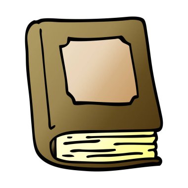 çizgi film doodle kapalı kitap