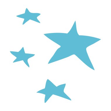 çizgi film yıldız, vektör çizim doodle