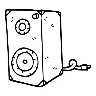 çizim karikatür hoparlör kutusu
