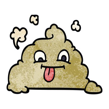 çizgi film doodle kaka, vektör çizim