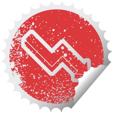 performans ok sıkıntılı etiket grafik illüstrasyon simgesi