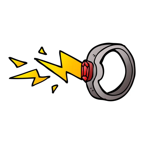 Cartoon Doodle Zappen Ring — Stockvector