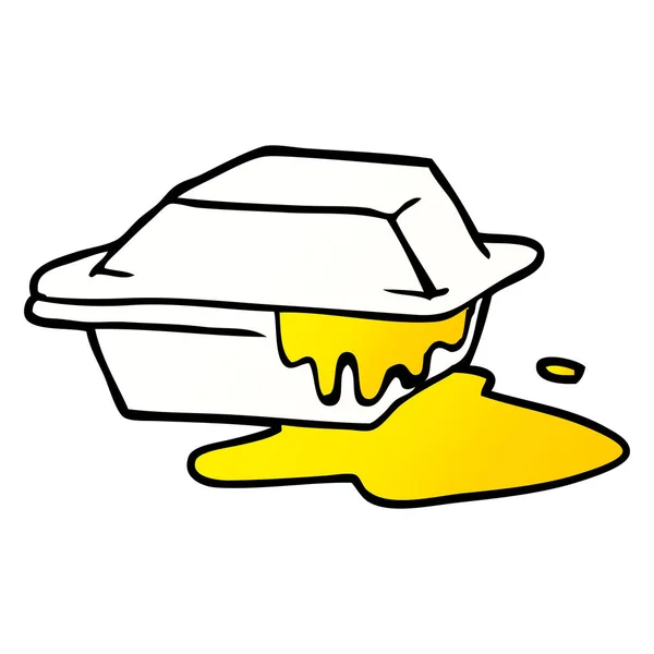 Cartoon Doodle Cheesy Takeout — Stockvector