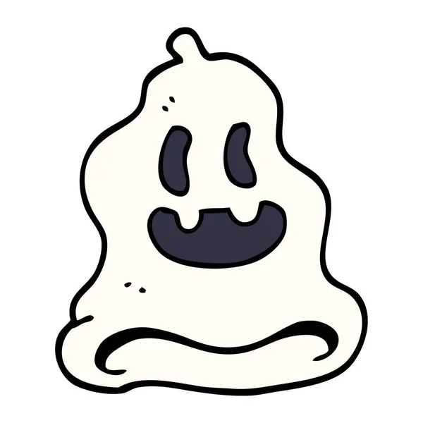 Rajzfilm Doodle Kísérteties Ghost — Stock Vector