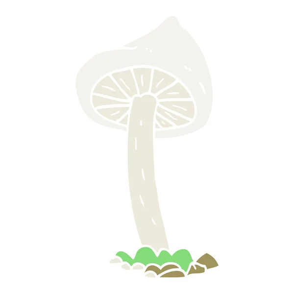 Illustration Couleur Plate Champignon — Image vectorielle