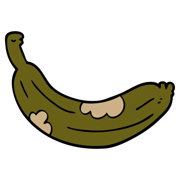 Cartoon Doodle Shnilý Banán — Stockový vektor