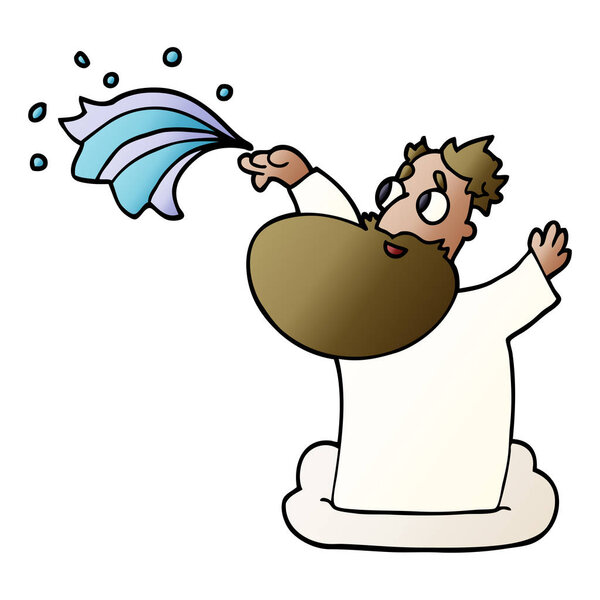 мультяшный бог, создающий вселенную
