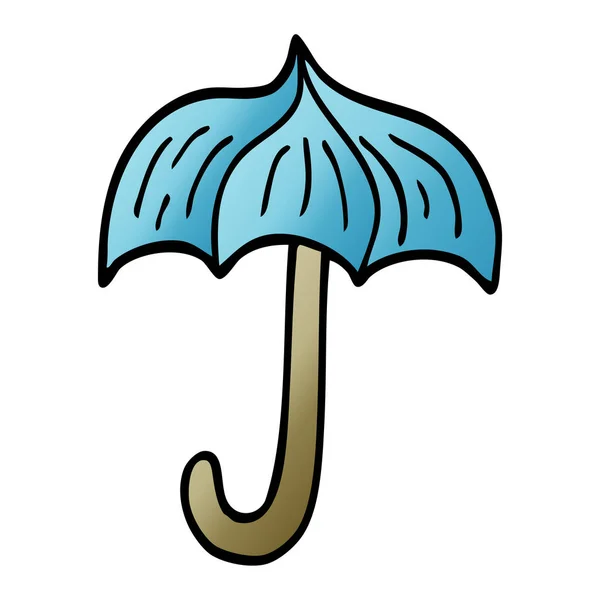 Rajzfilm Doodle Esernyő Tetoválás Szimbólum — Stock Vector