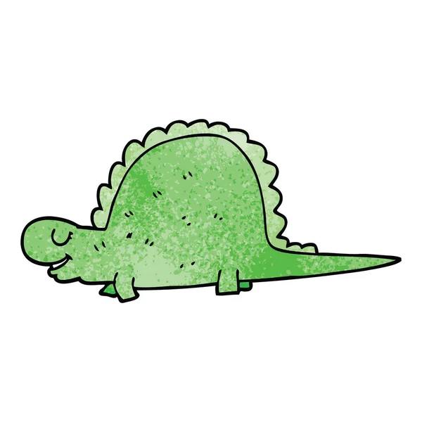 Dibujos Animados Garabato Dinosaurio Prehistórico — Archivo Imágenes Vectoriales