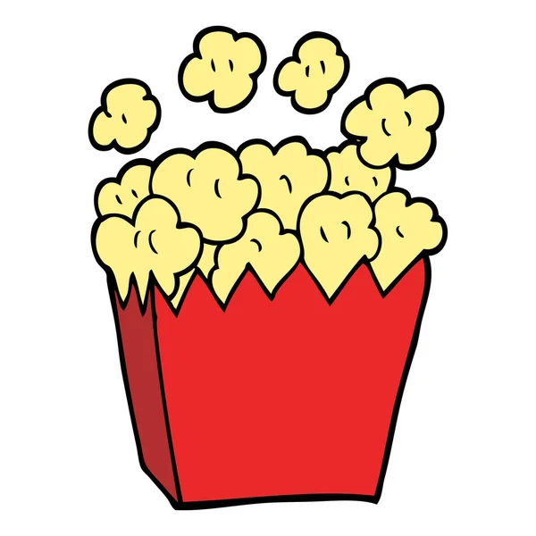 Zeichentrickkritzelkino Popcorn — Stockvektor