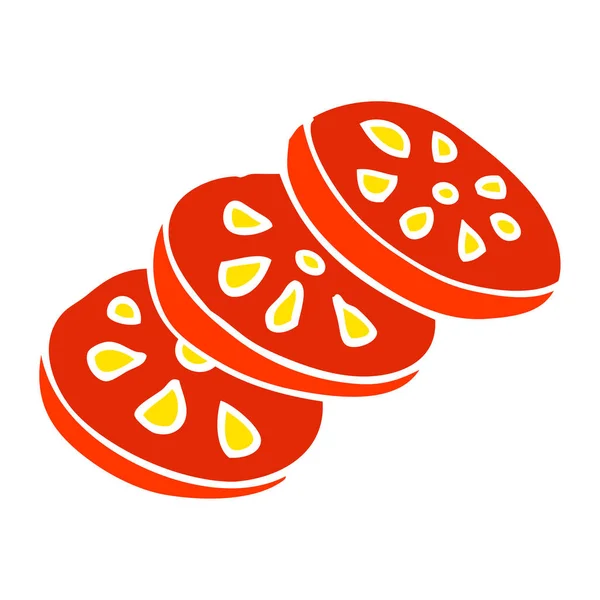 Kreskówka Plasterki Pomidora — Wektor stockowy
