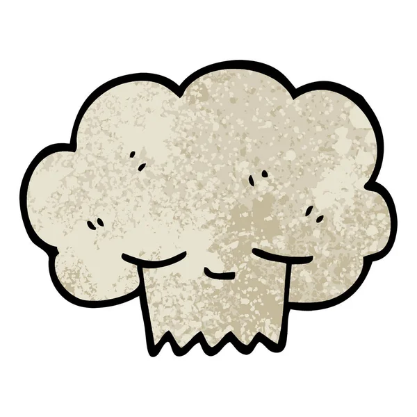 Grunge Textured Illustration Cartoon Explosion Cloud — стоковый вектор