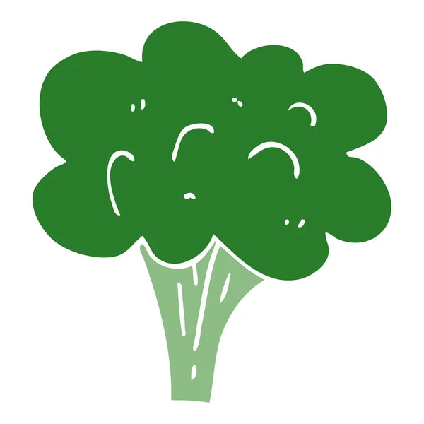 Kreslený Doodle Brokolice Stonku — Stockový vektor