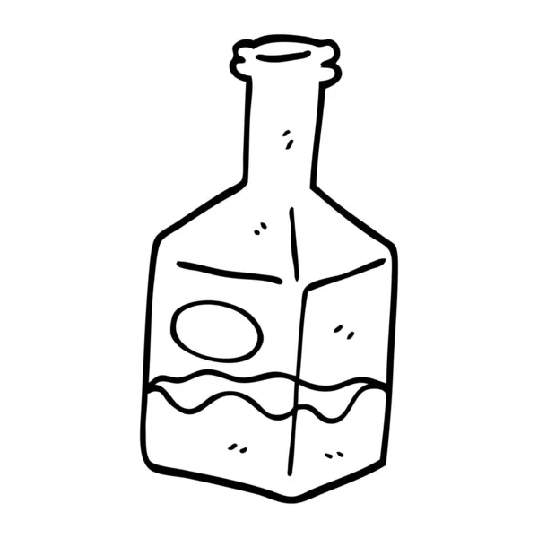 Linea Disegno Fumetto Bevanda Decanter — Vettoriale Stock