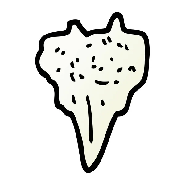Vector Gradient Illustration Cartoon Dog Tooth — Stock Vector