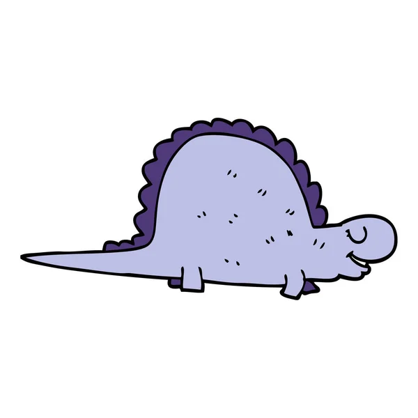 Cartoon Doodle Dinosauro Preistorico — Vettoriale Stock