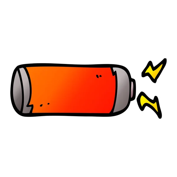 Cartoon Doodle Battery Ilustração Vetorial —  Vetores de Stock