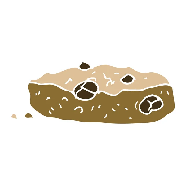 Kreskówka Doodle Choclate Chip Cookie — Wektor stockowy