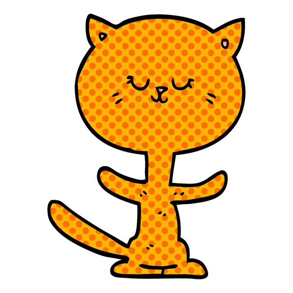 Cartoon Doodle Dansande Katt — Stock vektor