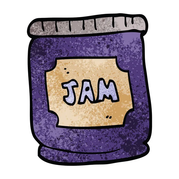 Rajzfilm Doodle Jam Pot — Stock Vector