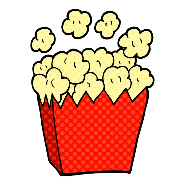 Zeichentrickkritzelkino Popcorn — Stockvektor