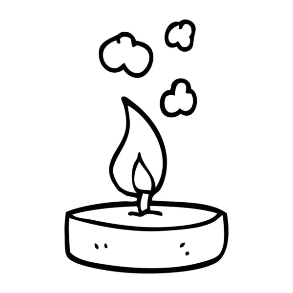 线画动画片小蜡烛 — 图库矢量图片